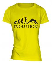 Sumo Wrestler Evolution Ladies T-Shirt