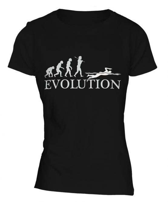 Swimmer Evolution Ladies T-Shirt
