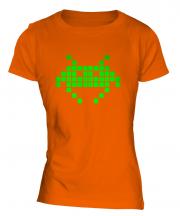 Neon Space Invader Ladies T-Shirt