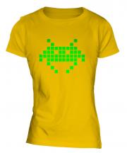 Neon Space Invader Ladies T-Shirt