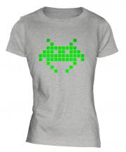 Neon Space Invader Ladies T-Shirt