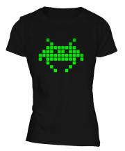 Neon Space Invader Ladies T-Shirt