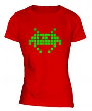 Neon Space Invader Ladies T-Shirt