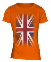 Union Jack Faded Flag Ladies T-Shirt