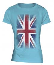 Union Jack Faded Flag Ladies T-Shirt