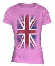 Union Jack Faded Flag Ladies T-Shirt