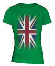 Union Jack Faded Flag Ladies T-Shirt