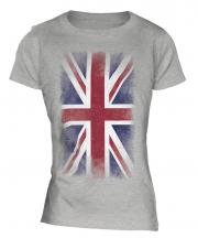 Union Jack Faded Flag Ladies T-Shirt