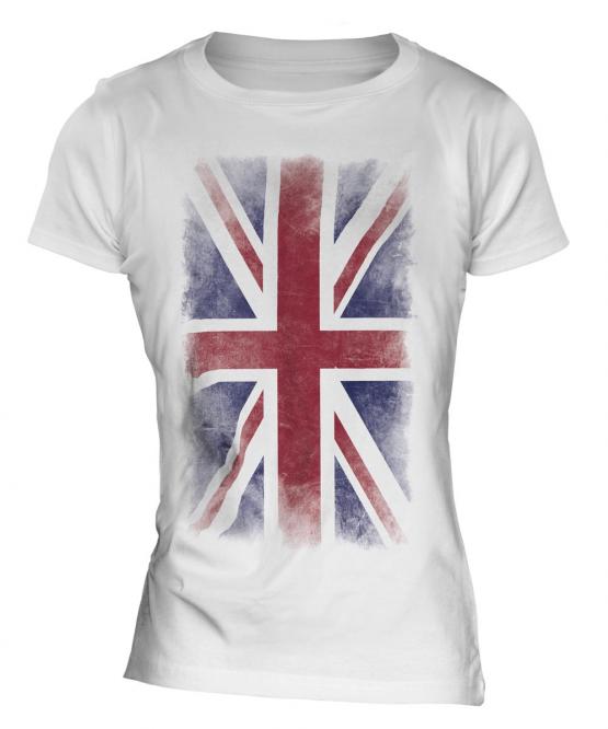 Union Jack Faded Flag Ladies T-Shirt