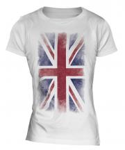 Union Jack Faded Flag Ladies T-Shirt