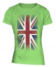 Union Jack Faded Flag Ladies T-Shirt