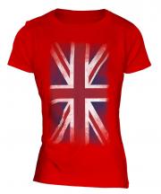 Union Jack Faded Flag Ladies T-Shirt