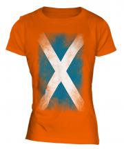 Scotland Faded Flag Ladies T-Shirt