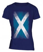 Scotland Faded Flag Ladies T-Shirt