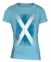 Scotland Faded Flag Ladies T-Shirt