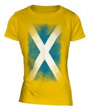 Scotland Faded Flag Ladies T-Shirt