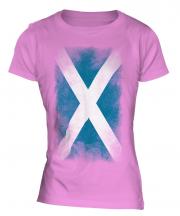 Scotland Faded Flag Ladies T-Shirt