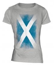 Scotland Faded Flag Ladies T-Shirt
