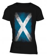 Scotland Faded Flag Ladies T-Shirt