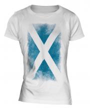 Scotland Faded Flag Ladies T-Shirt