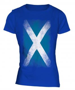Scotland Faded Flag Ladies T-Shirt
