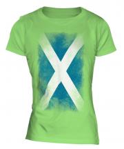 Scotland Faded Flag Ladies T-Shirt