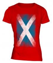 Scotland Faded Flag Ladies T-Shirt