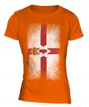 Northern Ireland Faded Flag Ladies T-Shirt
