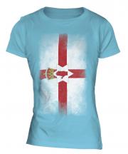 Northern Ireland Faded Flag Ladies T-Shirt