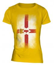 Northern Ireland Faded Flag Ladies T-Shirt