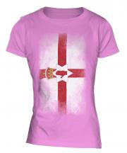 Northern Ireland Faded Flag Ladies T-Shirt