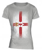 Northern Ireland Faded Flag Ladies T-Shirt