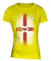 Northern Ireland Faded Flag Ladies T-Shirt