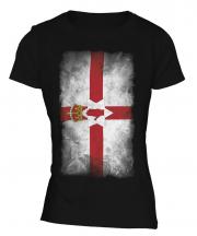 Northern Ireland Faded Flag Ladies T-Shirt