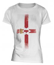 Northern Ireland Faded Flag Ladies T-Shirt