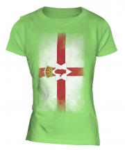 Northern Ireland Faded Flag Ladies T-Shirt