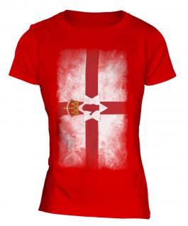Northern Ireland Faded Flag Ladies T-Shirt