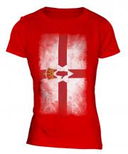 Northern Ireland Faded Flag Ladies T-Shirt