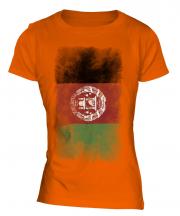 Afghanistan Faded Flag Ladies T-Shirt