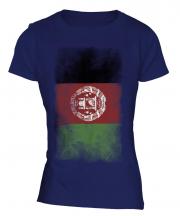 Afghanistan Faded Flag Ladies T-Shirt