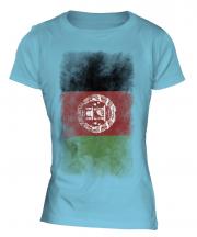 Afghanistan Faded Flag Ladies T-Shirt