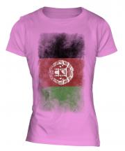 Afghanistan Faded Flag Ladies T-Shirt
