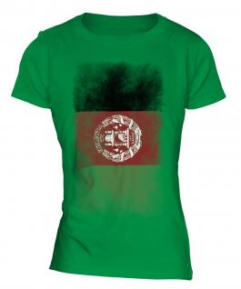 Afghanistan Faded Flag Ladies T-Shirt