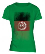 Afghanistan Faded Flag Ladies T-Shirt
