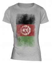 Afghanistan Faded Flag Ladies T-Shirt