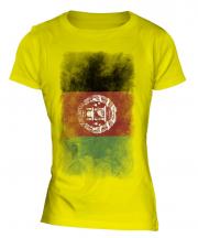Afghanistan Faded Flag Ladies T-Shirt