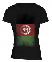 Afghanistan Faded Flag Ladies T-Shirt