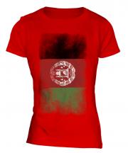 Afghanistan Faded Flag Ladies T-Shirt