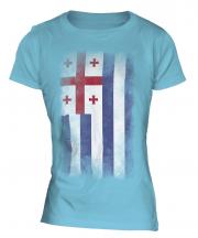 Ajaria Faded Flag Ladies T-Shirt