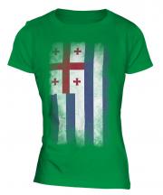 Ajaria Faded Flag Ladies T-Shirt